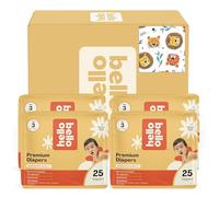 Hello Bello Nappies Size 3 (14-24lbs) Wild Cats 100 Pack Premium Disposable Baby Diapers Hypoallergenic with Soft Fabric-Like Feel