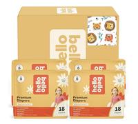 Hello Bello Nappies Size 5 Wild Cats 72 Pack Premium Disposable Baby Diapers Hypoallergenic with Soft Fabric-Like Feel