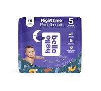 Hello Bello Premium Overnight Baby Diapers Size 5, 18 Count, Unisex, Ultra Absorbent and Soft Disposable Diapers for Babies and Toddlers