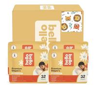 Hello Bello Size 1 (8-12 lbs) Wild Cats 128 Pack Premium Disposable Baby Diapers Hypoallergenic with Soft Fabric-Like Feel