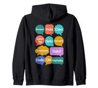 Hello Bonjour Hola Ciao Guten Tag Namaste Languages Zip Hoodie