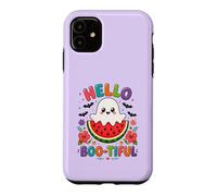 Hello Boo-Tiful Kawaii Ghost Watermelon Halloween Case for iPhone 11