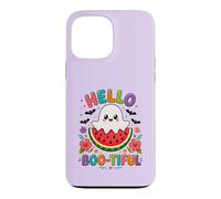 Hello Boo-Tiful Kawaii Ghost Watermelon Halloween Case for iPhone 13 Pro Max
