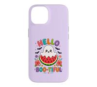 Hello Boo-Tiful Kawaii Ghost Watermelon Halloween Case for iPhone 14