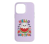 Hello Boo-Tiful Kawaii Ghost Watermelon Halloween Case for iPhone 14 Pro Max