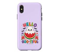 Hello Boo-Tiful Kawaii Ghost Watermelon Halloween Case for iPhone X/XS