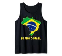 Hello Brasilia I Love Brazil Map Flag Proud Bolivian Mom Dad Tank Top