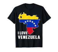 Hello Caracas I Love Venezuela Map Flag Proud Venezuelan Dad T-Shirt