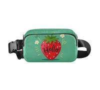 Hello Cartoon Cute Red Strawberry Fashion Running Belt Bag for Women Business Mini with Adjustable Strap for Travel Shopping Running Bolsa para hombre de cintura, Hello Cartoon, Hello Cartoon Cute