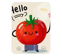 Hello Cartoon Cute Red Tomato bariatric mini food scale travel 11lb/0.18oz, 5kg/5g gram scale for food with 4 unit for Meal Prep Keto Espresso (Batteries not Included)