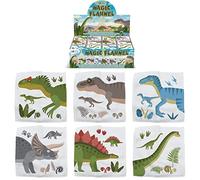 Hello Chums Wash Cloth - Dinosaur Magic Flannel, Face Cloths Flannels Cotton (Set Of 6 included) - Fun Designs for Children, Baby, Kids - 6 Unique Designs