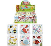 Hello Chums Wash Cloth - Insect Magic Flannel, Face Cloths Flannels Cotton - Fun Designs for Children, Baby, Kids - 6 Unique Designs (1 Supplied At Random)