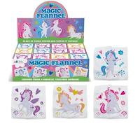 Hello Chums Wash Cloth - Unicorn Magic Flannel, Face Cloths Flannels Cotton - Fun Designs for Children, Baby, Kids - 4 Unique Designs (1 Supplied At Random)