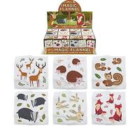 Hello Chums Wash Cloth - Woodland Animal Magic Flannel, Face Cloths Flannels Cotton - Fun Designs for Children, Baby, Kids - 6 Unique Designs (1 Supplied At Random)