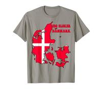 Hello Copenhagen I Love Denmark Map Flag Cool Danish Mom Dad T-Shirt