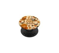 Hello Cozy Autumn Cute Cow Pumpkin Bat Skeleton Halloween PopSockets Adhesive PopGrip