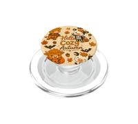 Hello Cozy Autumn Cute Cow Pumpkin Bat Skeleton Halloween PopSockets PopGrip for MagSafe