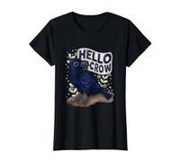 Hello Crow Value Graphic T-Shirt, Women, Black, L