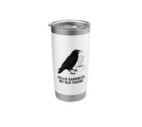 Hello Darkness Coffee Funny Raven Quote Design Stainless Steel Insulated Tumbler