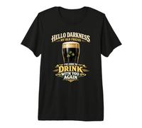 Hello Darkness Dark Beer Funny Drinking St Patricks Day Premium T-Shirt