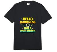 Hello Darkness Hola Oscuridad Solar Eclipse 2026 Comfort Colors Adult Heavyweight T-Shirt