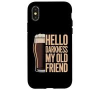 Hello Darkness My Old Friend Companion Night Humor Art Case for iPhone X/XS