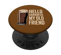 Hello Darkness My Old Friend Companion Night Humor Art PopSockets Adhesive PopGrip