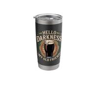 Hello Darkness My Old Friend Dark Beer Lover Design Stainless Steel Insulated Tumbler
