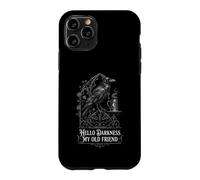 Hello Darkness My Old Friend Gothic Raven Coffee Bat Etching Case for iPhone 11 Pro