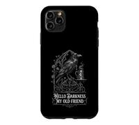 Hello Darkness My Old Friend Gothic Raven Coffee Bat Etching Case for iPhone 11 Pro Max