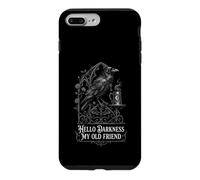 Hello Darkness My Old Friend Gothic Raven Coffee Bat Etching Case for iPhone 7 Plus/8 Plus
