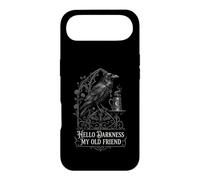 Hello Darkness My Old Friend Gothic Raven Coffee Bat Etching Case for iPhone Air