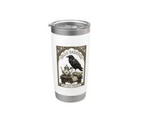 Hello Darkness My Old Friend Gothic Raven Victorian Tea Stainless Steel Insulated Tumbler