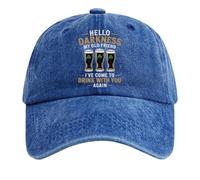 Hello Darkness My Old Friend Hat Irish Beer Print St. Patrick's Day Irish Hat Adjustable Baseball Caps Hello Darkness My Old Friend Merch Ireland Tee Baseball Hat A17