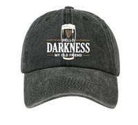 Hello Darkness My Old Friend Hat Irish Beer Print St. Patrick's Day Irish Hat Adjustable Baseball Caps Hello Darkness My Old Friend Merch Ireland Tee Baseball Hat A25