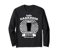 Hello Darkness My Old Friend Irish Beer Lover Cool Long Sleeve T-Shirt
