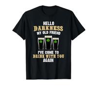 Hello Darkness My Old Friend, Irish Day, St Patrick's Day Value Graphic T-Shirt, Men, Black, XL