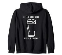 Hello Darkness My Old Friend Irish Stout Porter Zip Hoodie