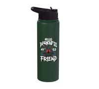 Hello Darkness My Old Friend Mothman Cryptid Stainless Steel Insulated Water Bottle