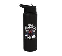 Hello Darkness My Old Friend Mothman Cryptid Stainless Steel Insulated Water Bottle