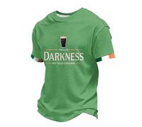 Hello Darkness My Old Friend Shirt for Men Irish Beer Top Short Sleeves O Neck Hello Darkness My Old Friend St. Patrick's Day Shirt Ireland Tee Green L