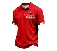 Hello Darkness My Old Friend Shirt Irish Beer Top Polo Shirts for Men Adult with Button Hello Darkness My Old Friend St. Patrick's Day Shirt Ireland Tee 02-Red M
