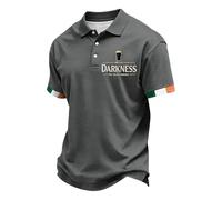 Hello Darkness My Old Friend Shirt Irish Beer Top Polo Shirts for Men Adult with Button Hello Darkness My Old Friend St. Patrick's Day Shirt Ireland Tee