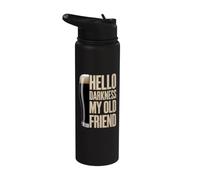 Hello Darkness My Old Friend Stout Beer Lover Stainless Steel Insulated Water Bottle