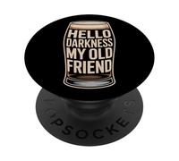 Hello Darkness Old Companion Night Humor Art PopSockets Adhesive PopGrip