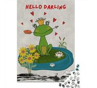 Hello Darling Frog Princess Illustration 1000 Piece Jigsaw Puzzle for Adults, 38x26cm/1000pcs, January Puzzle Activity, Screen-Free Leisure And A Calmer Routine