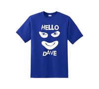 Hello Dave Tshirt UK TV Comedy Show Quality Printed Unisex Men's T-Shirt |Dave Papa Lazarou League of Gentlemen Boys tee Regular Fit Short Sleeve 100% Cotton top for Fans UK Men/Women/Kids Royal