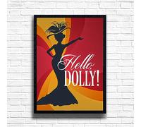 Hello Dolly Poster Print, Musical Print, A4 A3 West End Broadway Theatre Show, Wall Art Deco Special Canvas West End Print, London theatre art frame options (A4 Framed (Black))