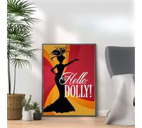 Hello Dolly Poster Print, Musical Print, A4 A3 West End Broadway Theatre Show, Wall Art Deco Special Canvas West End Print, London theatre art frame options (A4 Print Only)