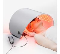 Hello Face LED Mask Therapy Red Light FDA Cleared for Face and Neck, 4 Modes Infrared Therapy and R for Wrinkles and Acne, PDT Photons Device Facial Device